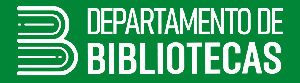 Logo biblioteca fondo verde